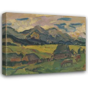 Gustáv Mallý 18x15 Gallery Wrapped Canvas Museum Art Print Titled: Motif from Ždiar (1929)