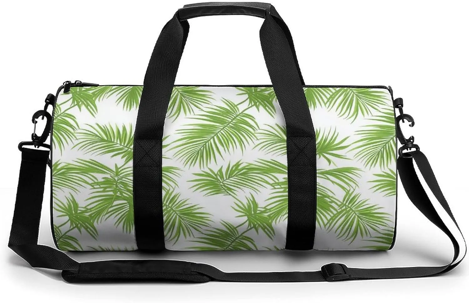 Gym Bag 17in for Men Women, Waterproof Foldable Sports Organizer, Durable Workout Travel Duffle Bag, Palm Shadows-31