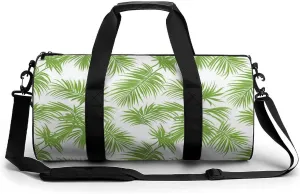 Gym Bag 17in for Men Women, Waterproof Foldable Sports Organizer, Durable Workout Travel Duffle Bag, Palm Shadows-31