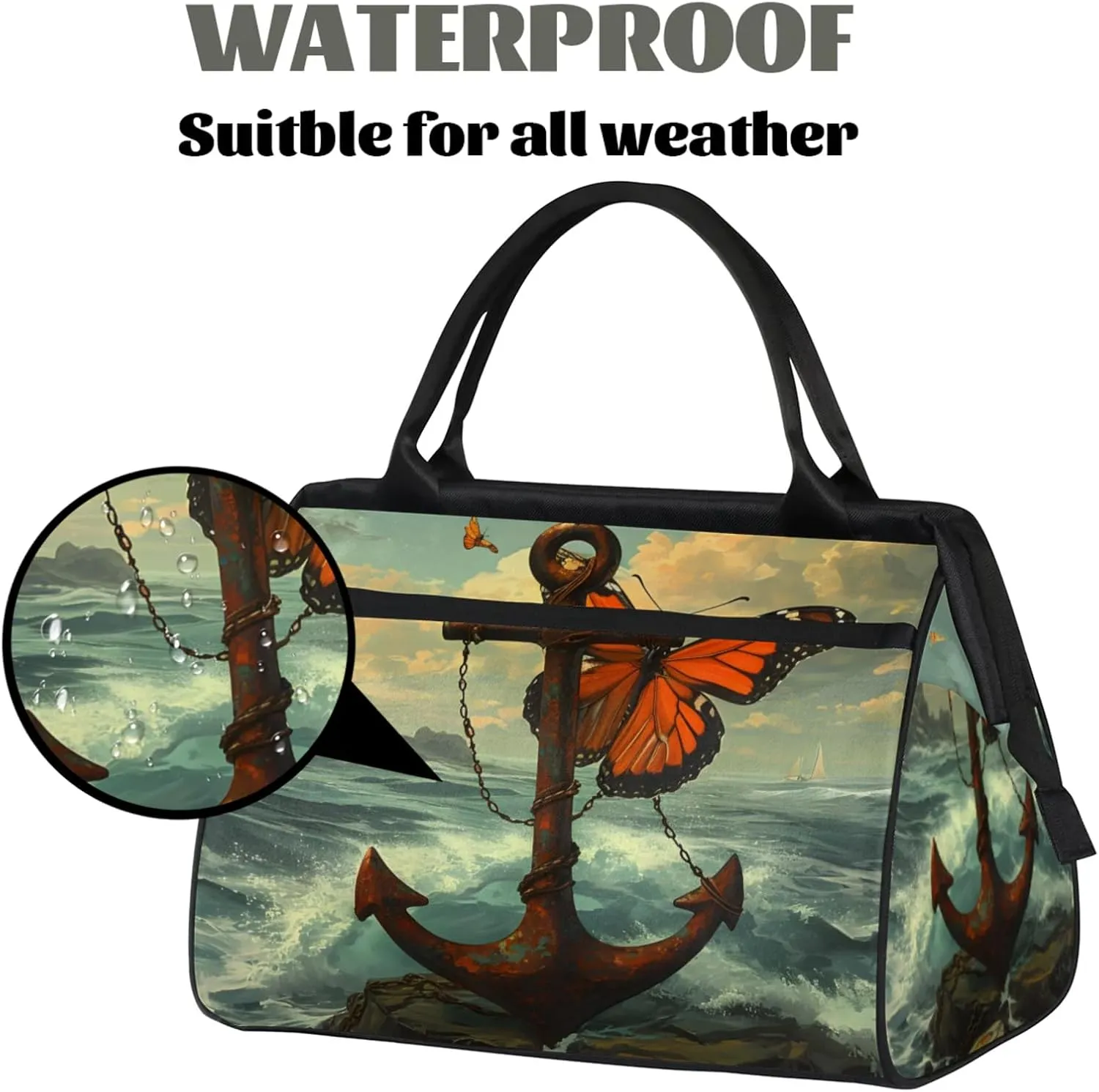 Gym Bag for Women Men, Travel Sports Duffel Bag with Trolley Sleeve, Gym Bag Weekender Overnight Bag Carry On Tote Bag