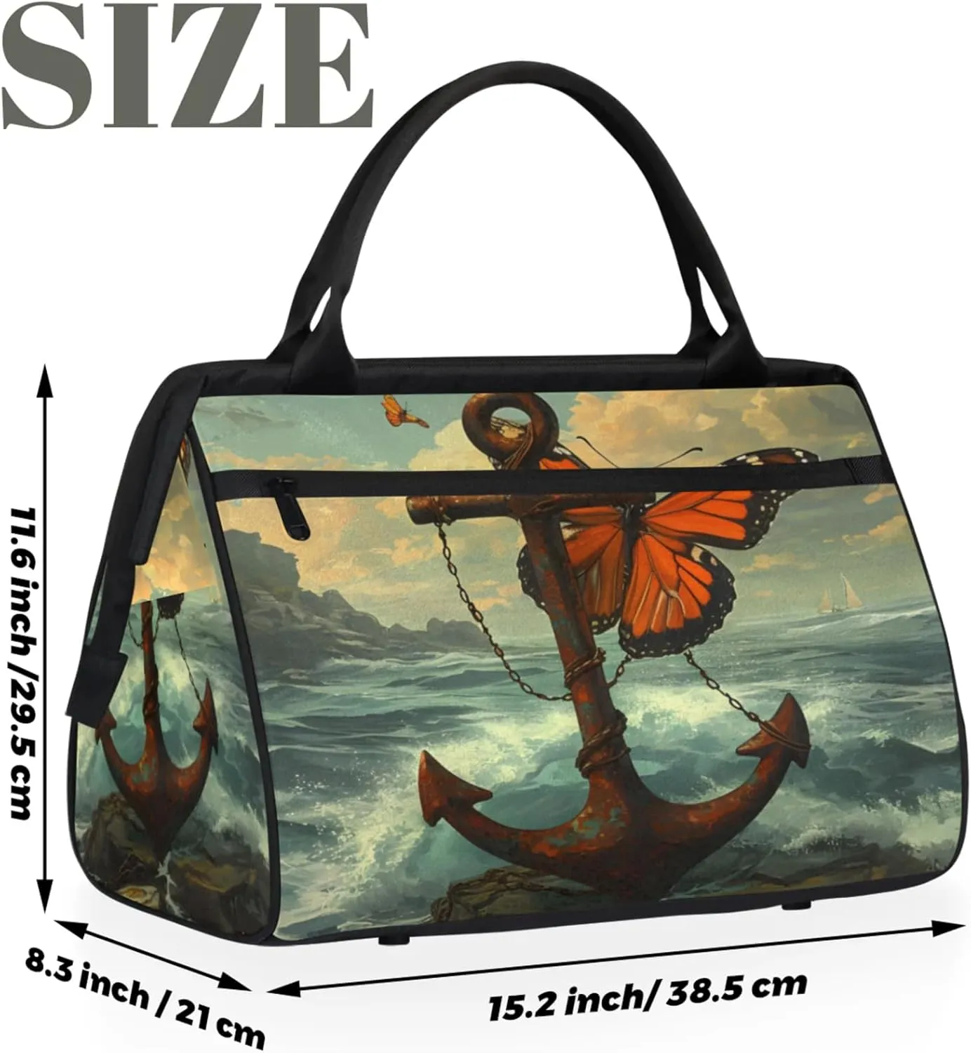 Gym Bag for Women Men, Travel Sports Duffel Bag with Trolley Sleeve, Gym Bag Weekender Overnight Bag Carry On Tote Bag