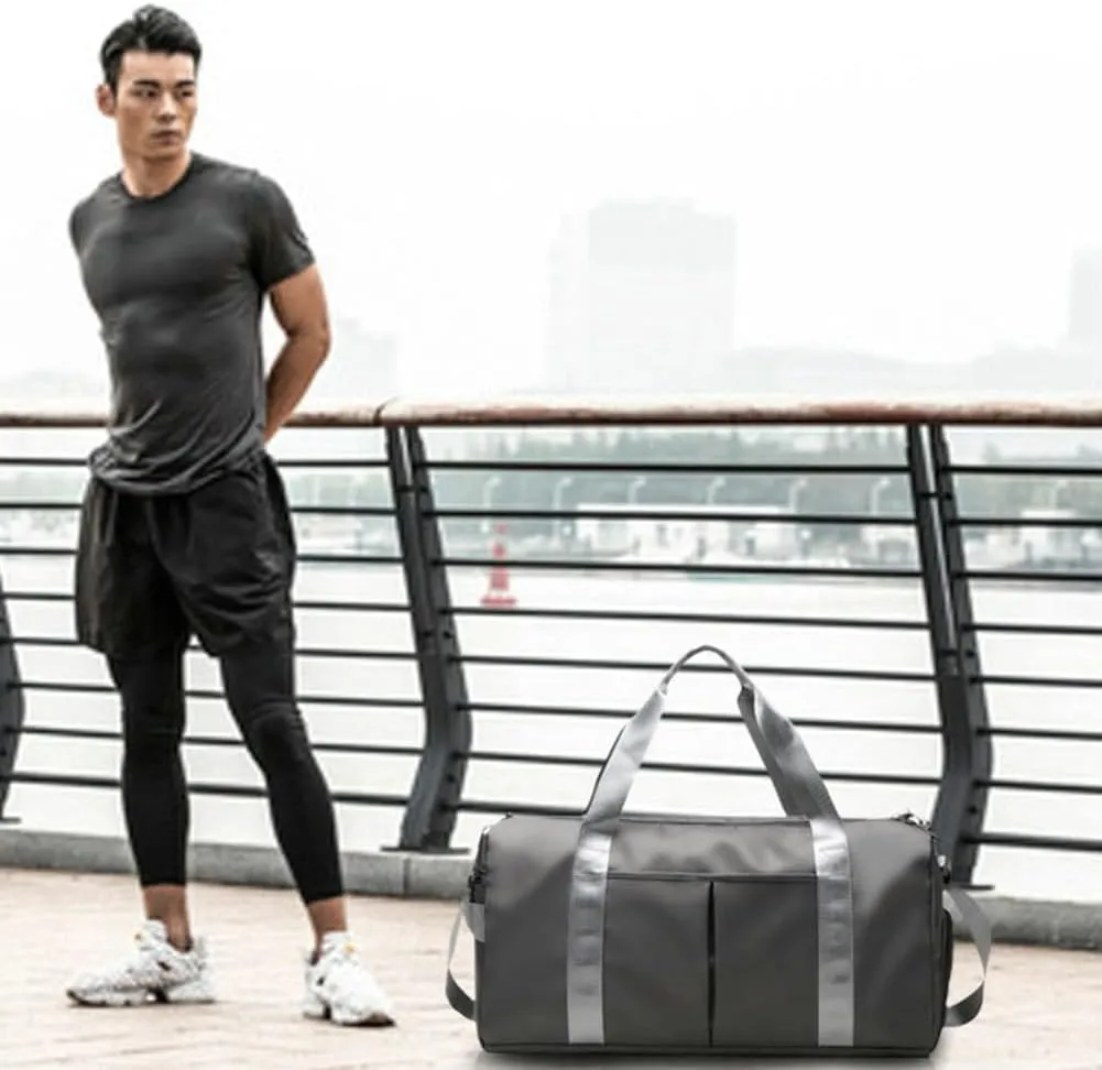 Gym Bag for Women with Wet Pocket & Shoes Compartment Waterproof Shoulder Weekender Bag Swim Sports Travel Gym Bag