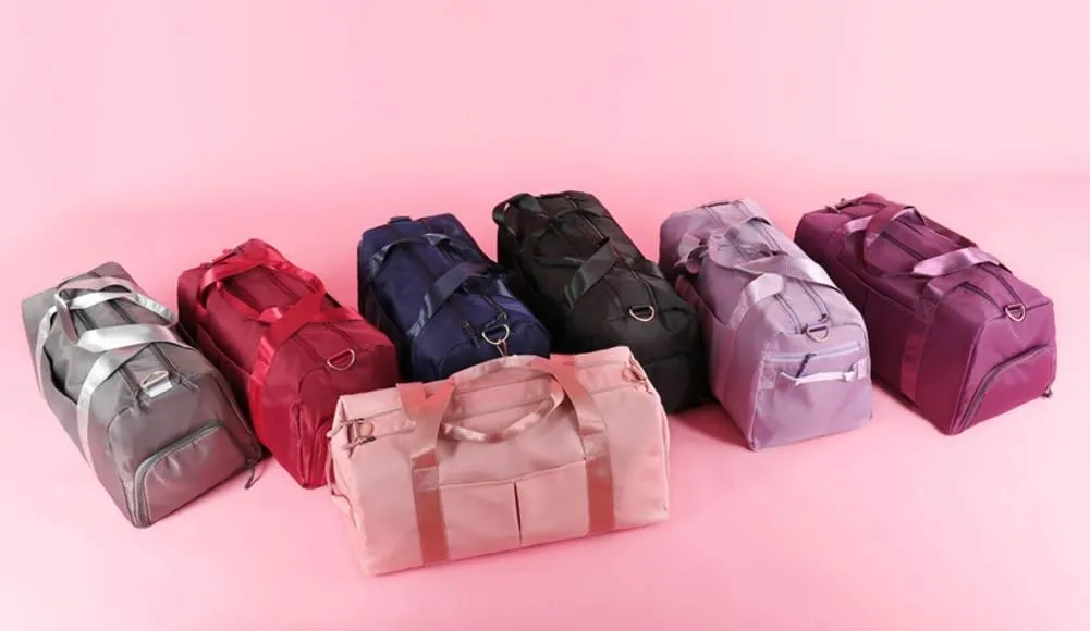 Gym Bag for Women with Wet Pocket & Shoes Compartment Waterproof Shoulder Weekender Bag Swim Sports Travel Gym Bag