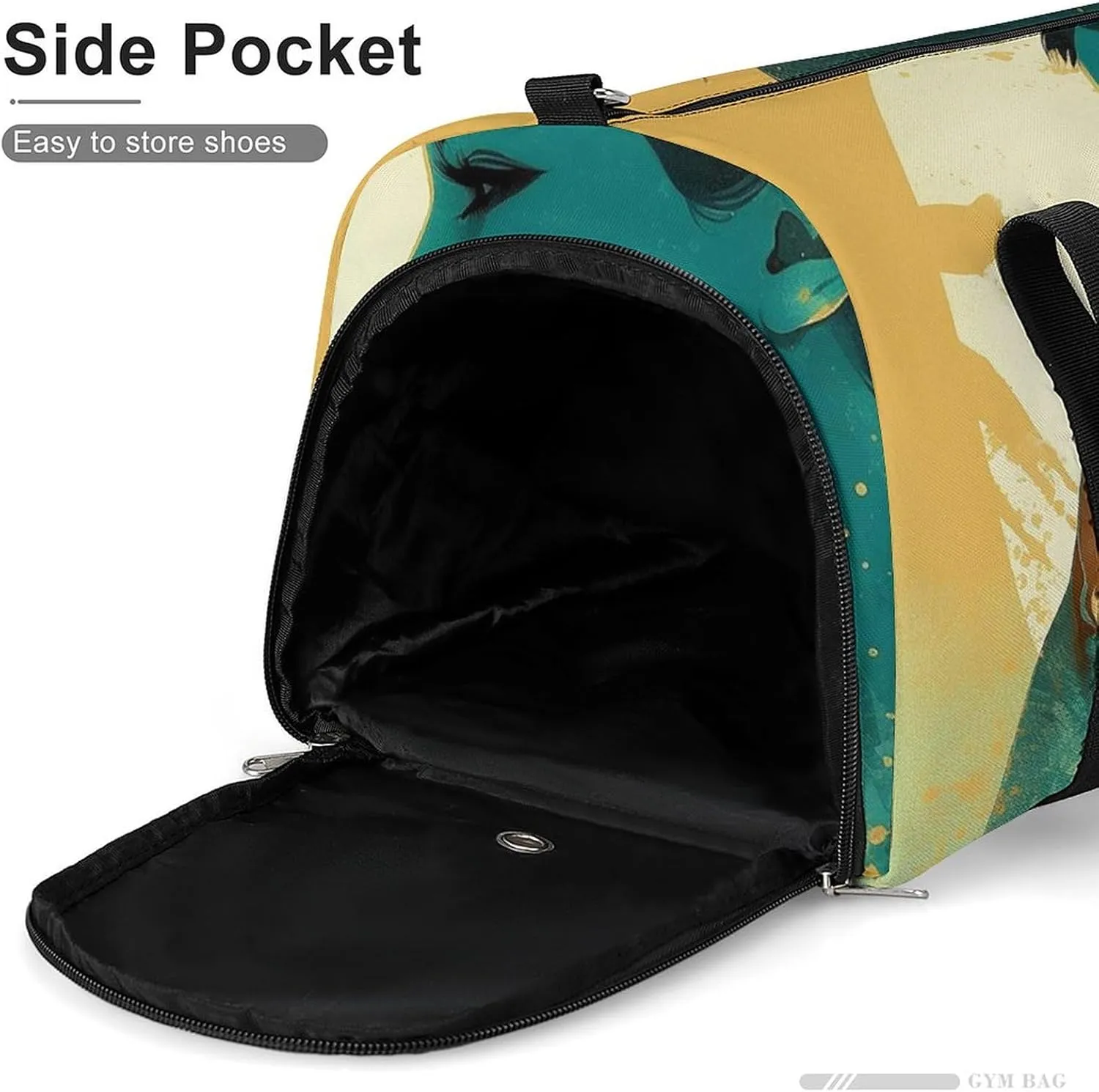 Gym Bag Silhouette of A Cat Duffel Bag for Men Women Travel Overnight Bag with Shoe Compartment Workout Bags