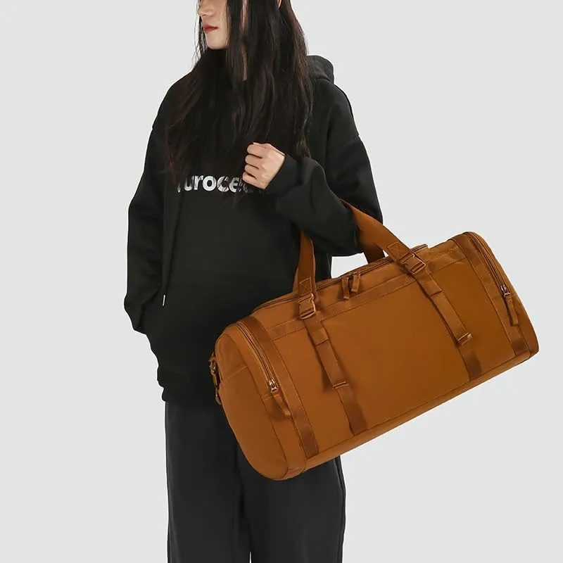 Gym Bag-Small Duffle Travel with Shoe Compartment Personal Item Weekender Sports Bag Weekend a Water-resistant Insulated Pocket & Women Wet(Earthy green)