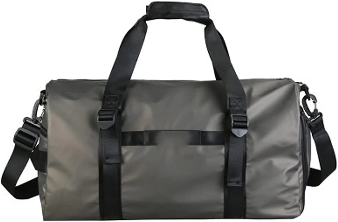 Gym Sport Men Waterproof Oxford Handbag Big Travel Luggage Duffel For Women Sports Bag With Shoe Compartment (Green)