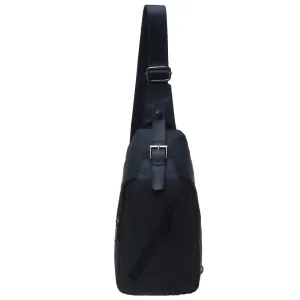 Hamlin Roger Tas Selempang Pria Crossbody Bag Large Compartment Material Oxford Cloth Waterproof ORIGINAL - Black