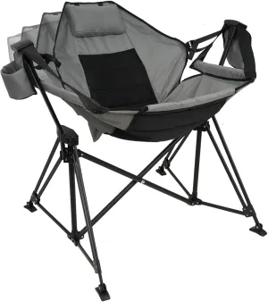 Hammock Camping Chair Folding 350lbs Foldable Portable Rocking Chairs for Adults Outside Swinging Camp with Stand Lawn Garden Hanging Outdoor
