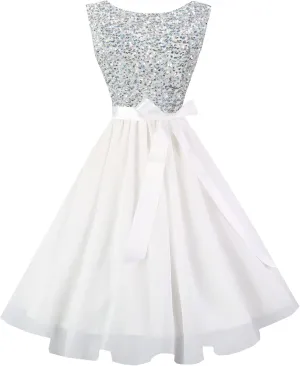 Hanpceirs Women's Boatneck Sleeveless Prom Wedding Guest Bridesmaid Dresses Cocktail Dress