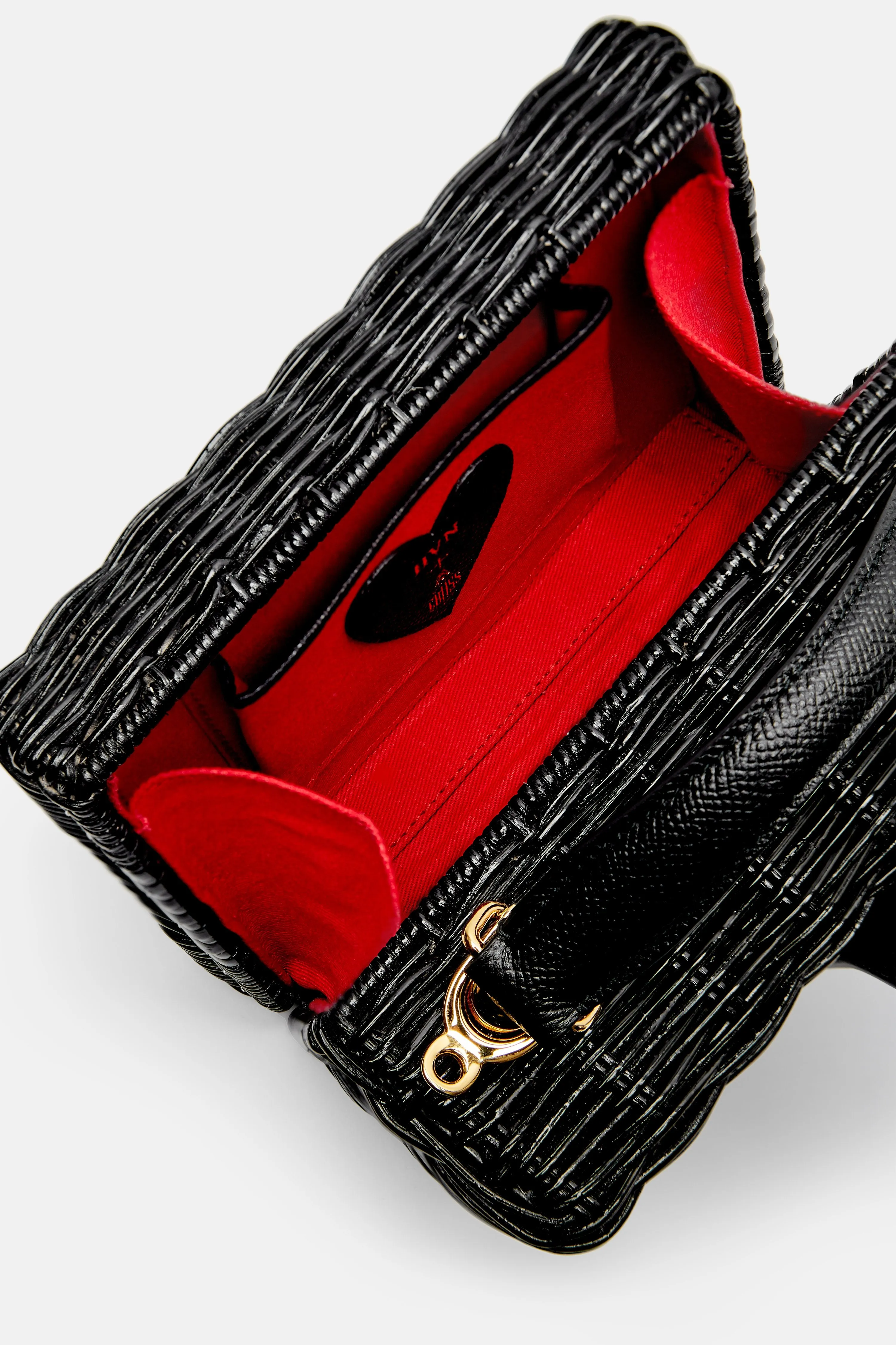 Harley Rattan Bag - Black/Black