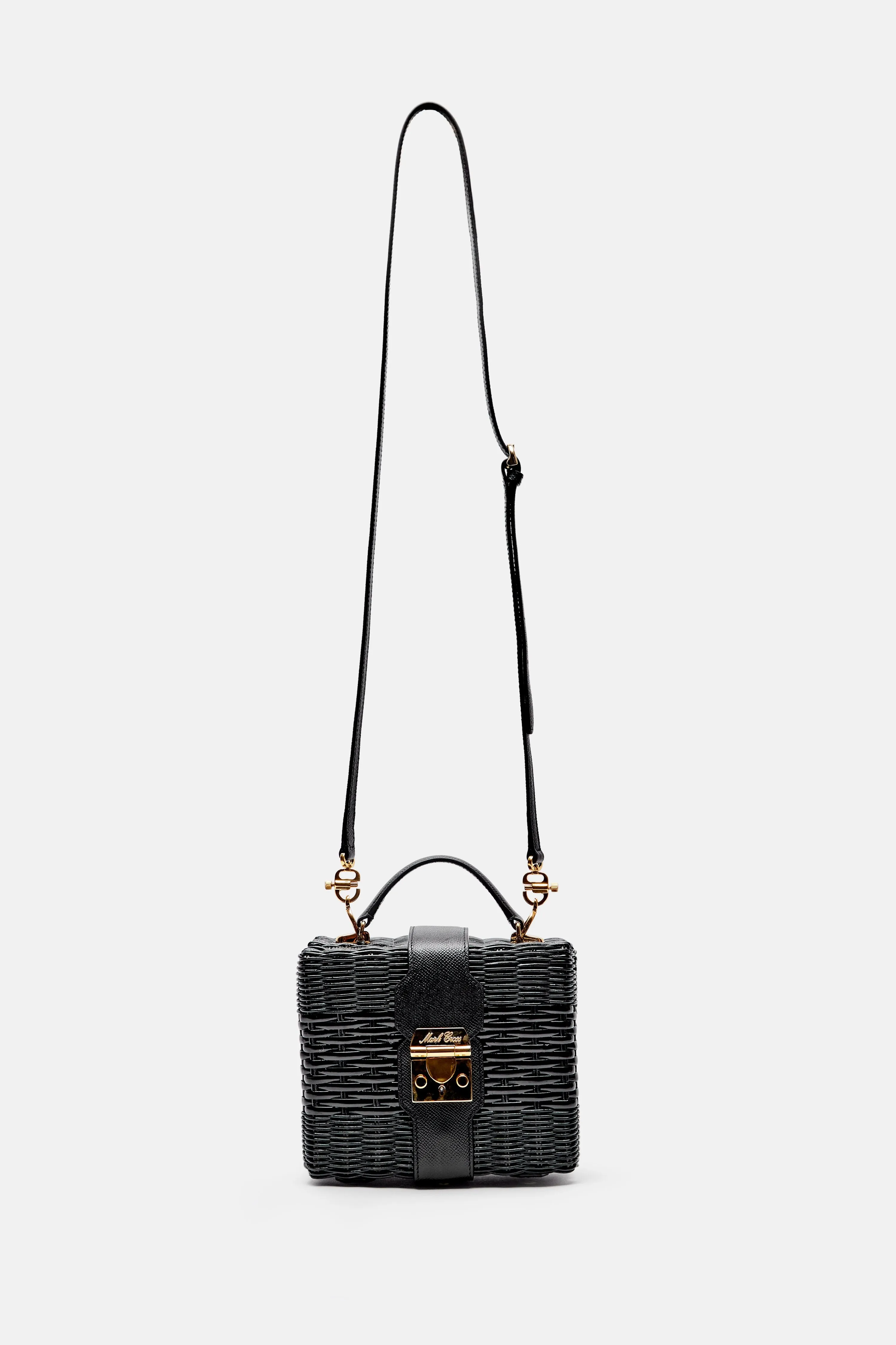Harley Rattan Bag - Black/Black