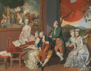 HDARTiTi Famous Posters Artwork Print For Canvas the Family with George by Johan Zoffany Wall Art Posters for Home Decor 60x90cm
