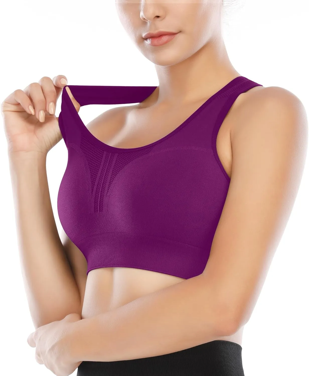 Heathyoga High Impact Sports Bras for Women High Support Padded Sports Bra Workout Bras for Women Racerback Bra for Yoga