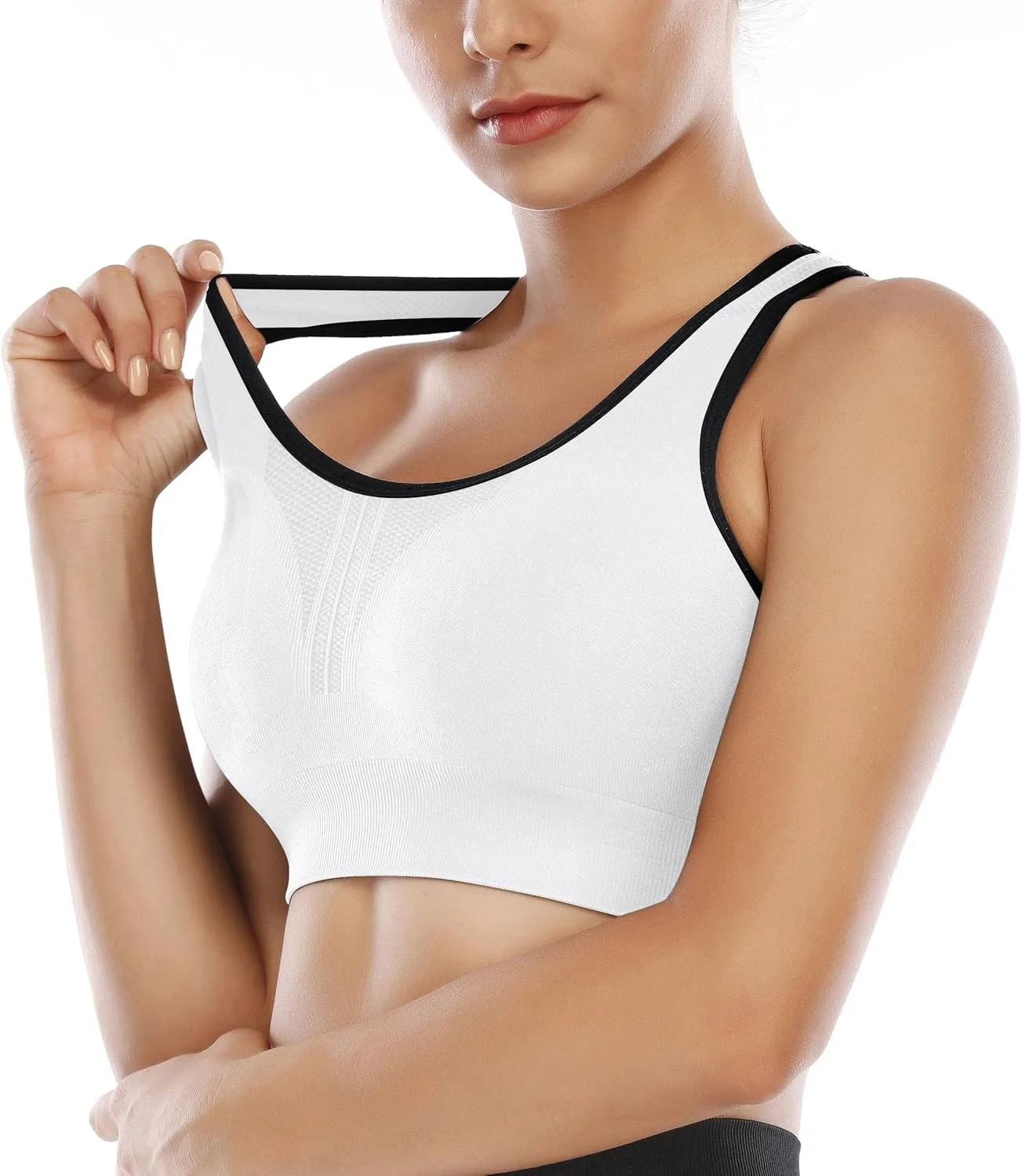 Heathyoga High Impact Sports Bras for Women High Support Padded Sports Bra Workout Bras for Women Racerback Bra for Yoga