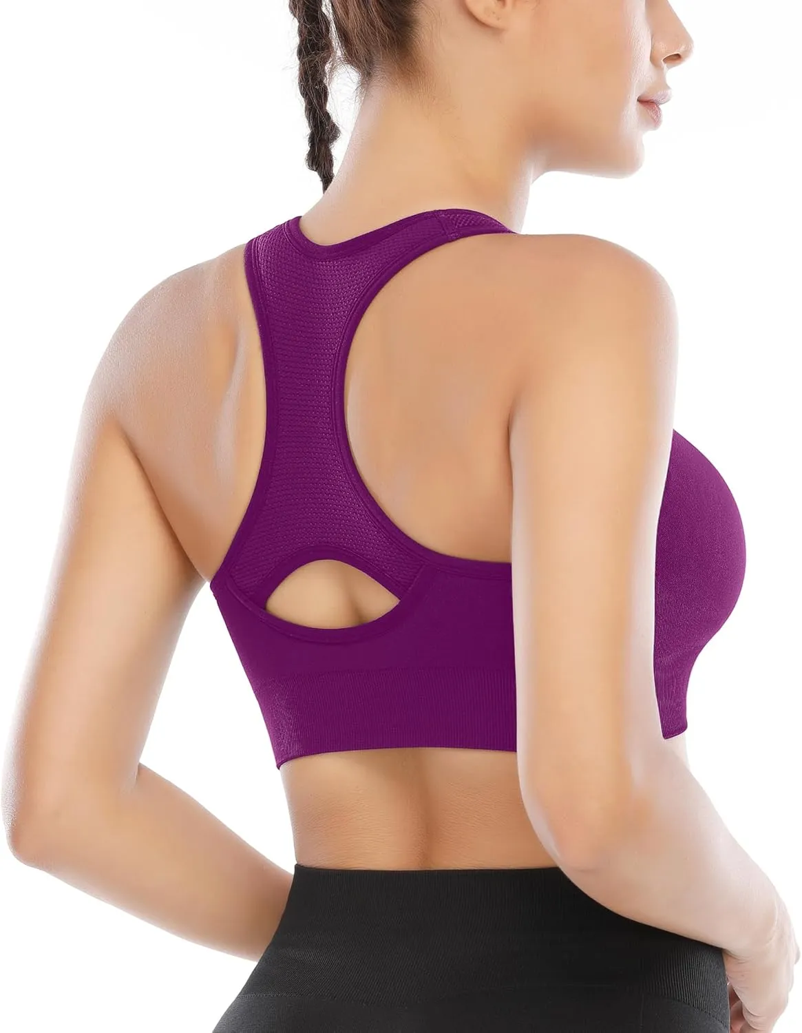 Heathyoga High Impact Sports Bras for Women High Support Padded Sports Bra Workout Bras for Women Racerback Bra for Yoga