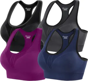 Heathyoga High Impact Sports Bras for Women High Support Padded Sports Bra Workout Bras for Women Racerback Bra for Yoga