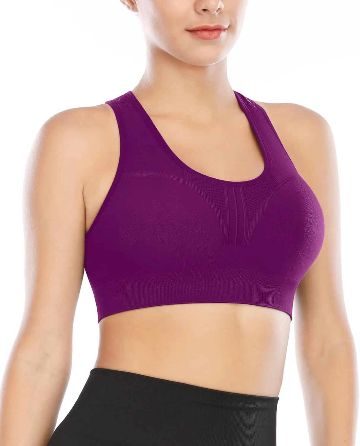 Heathyoga High Impact Sports Bras for Women High Support Padded Sports Bra Workout Bras for Women Racerback Bra for Yoga