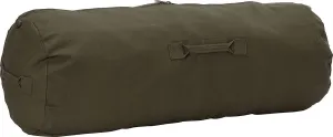 Heavy Duty Cotton Canvas SIDE ZIPPER Duffle Bag with Pin - Olive Drab, Giant - 50" x 19" x 19"