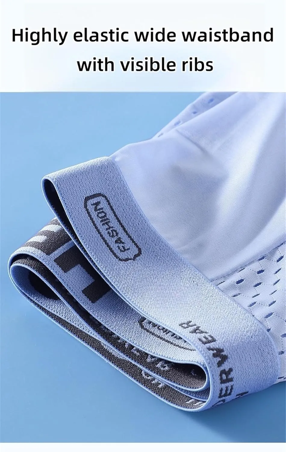 Hello Mesh Mens Underwear, Low Rise Boxer Briefs for Men, Ultra-Thin Panties, Mens Breathable Trunks