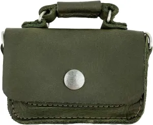 Hide & Drink, Leather Mini Briefcase Card Holder, Holds Up to 10 Cards Plus Folded Bills, Case, Cash Organizer, Accessories, Handmade Includes 101 Year Warranty (Dark Jade)