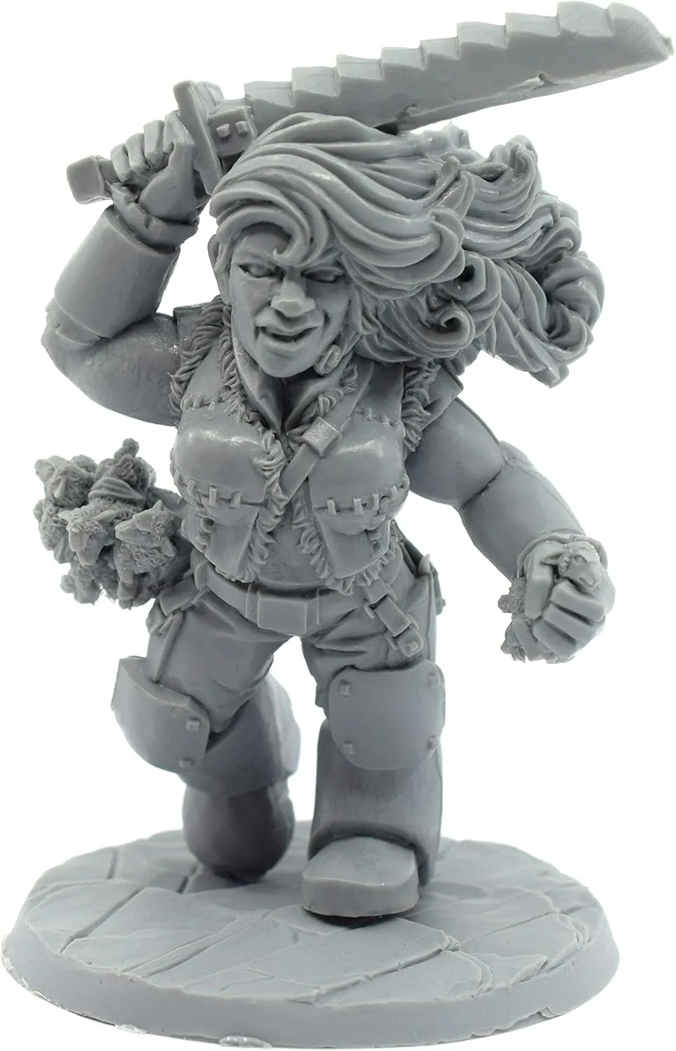 Hill Giant Rustler Miniature Figure, 100% Urethane Resin - 85mm Tall - (for 28mm Scale Table Top War Games) - Made in USA