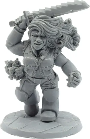 Hill Giant Rustler Miniature Figure, 100% Urethane Resin - 85mm Tall - (for 28mm Scale Table Top War Games) - Made in USA