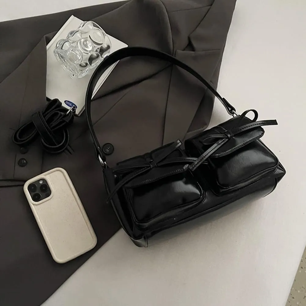 Hobo Bags for Women, Y2k Purse Crescent Shoulder Bag Purse Multi-pocket Crossbody Bag Handbag for Work Travel