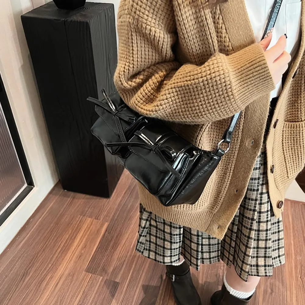 Hobo Bags for Women, Y2k Purse Crescent Shoulder Bag Purse Multi-pocket Crossbody Bag Handbag for Work Travel
