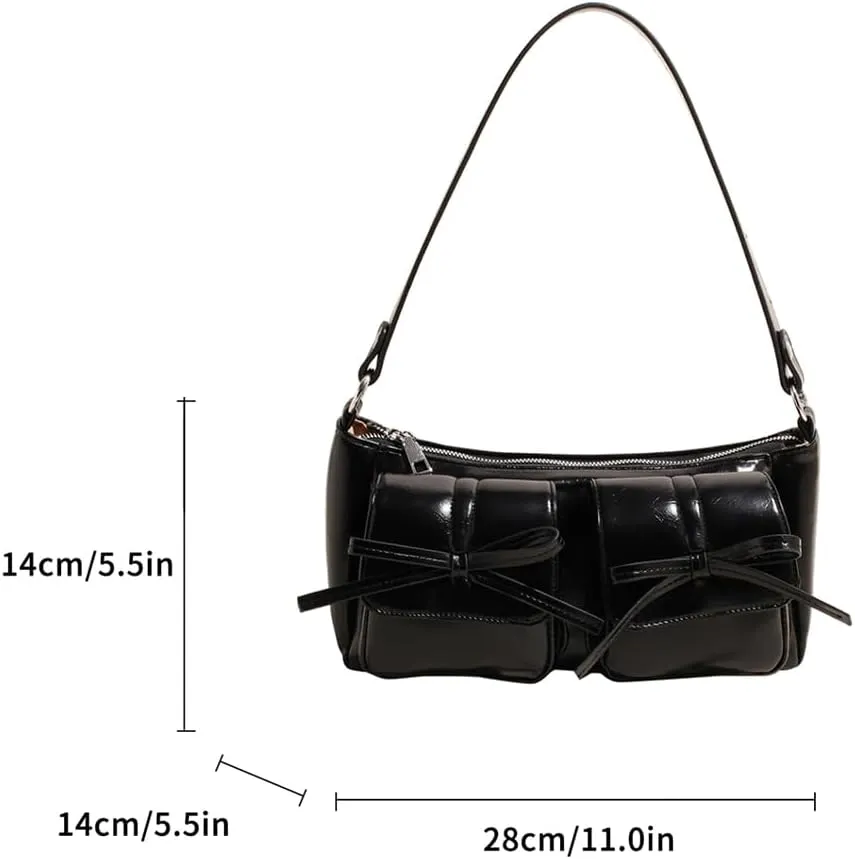 Hobo Bags for Women, Y2k Purse Crescent Shoulder Bag Purse Multi-pocket Crossbody Bag Handbag for Work Travel