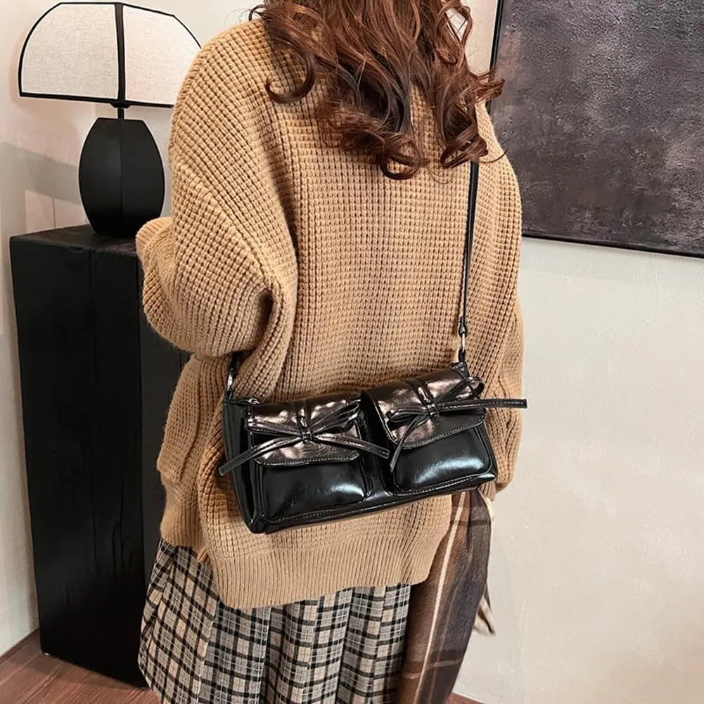 Hobo Bags for Women, Y2k Purse Crescent Shoulder Bag Purse Multi-pocket Crossbody Bag Handbag for Work Travel