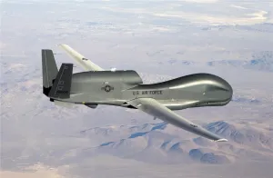 Home Comforts Northrop Grumman RQ-4 Global Hawk - Canvas Print - Vintage Art Reproduction, Wall Décor (16x24 inches) - Comes Stretched on the Canvas Bars