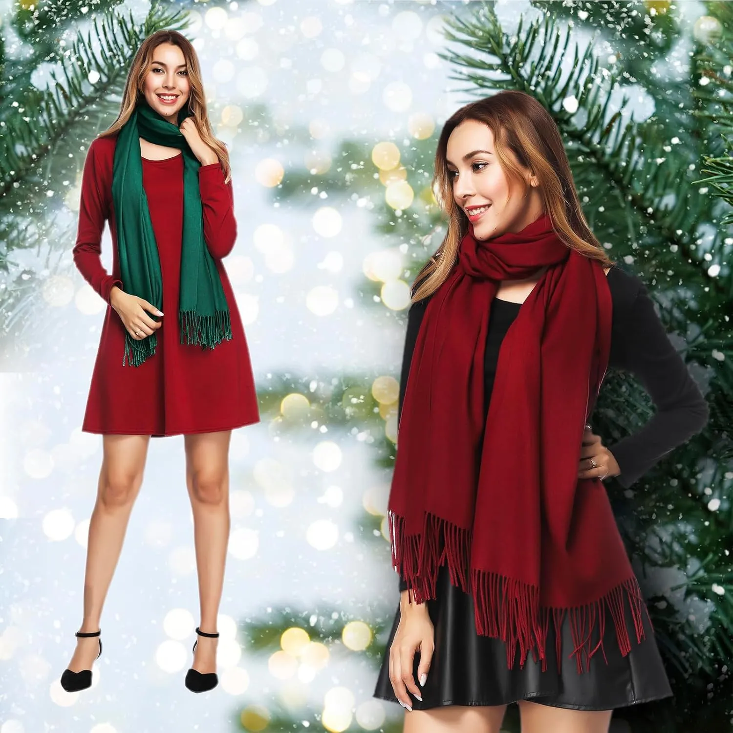 HOYAYO Pashmina Shawls and Wraps Winter Warm Soft Scarf for Women