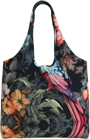 hummingbird of prey Printed single-shoulder canvas bag, fashionable daily canvas bag, suitable for daily travel and shopping