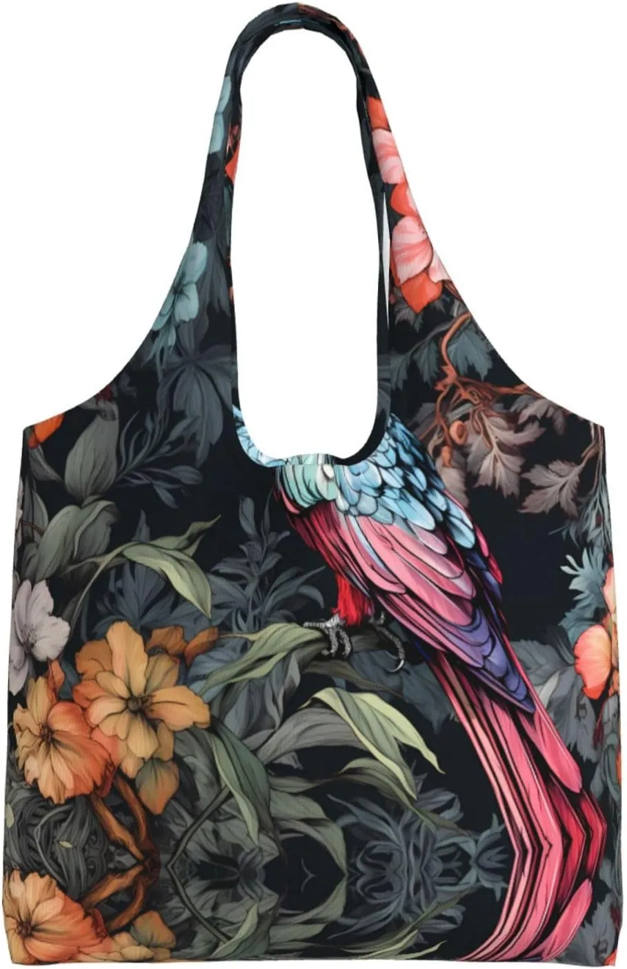hummingbird of prey Printed single-shoulder canvas bag, fashionable daily canvas bag, suitable for daily travel and shopping
