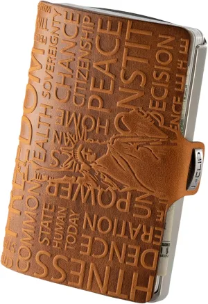 I-CLIP Heritage Steel Blasted Liberty Desert, Wallet, Card Holder, Slim Wallet, Smart Wallet, Stainless Steel