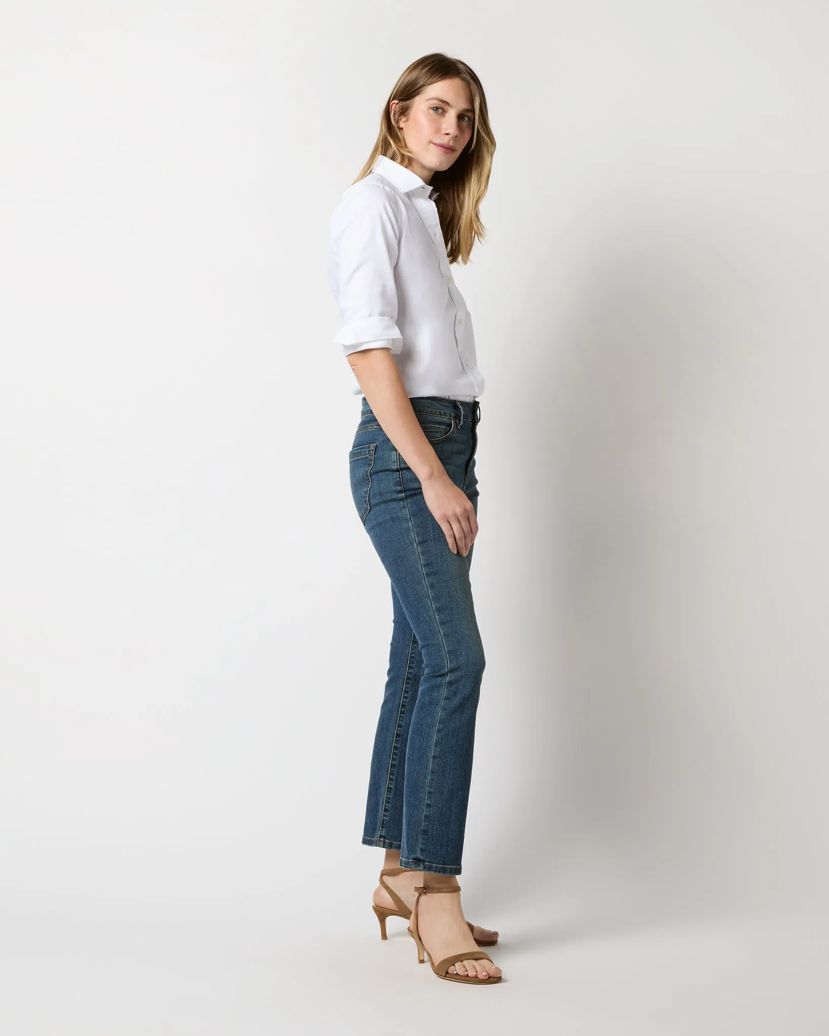 Icon Spread Shirt in White Roxford