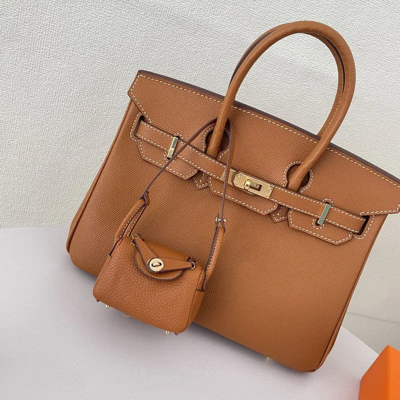 Iconic Inspired Mini Lindi Handbag Charm Vegan Leather Earphone Storage Bag