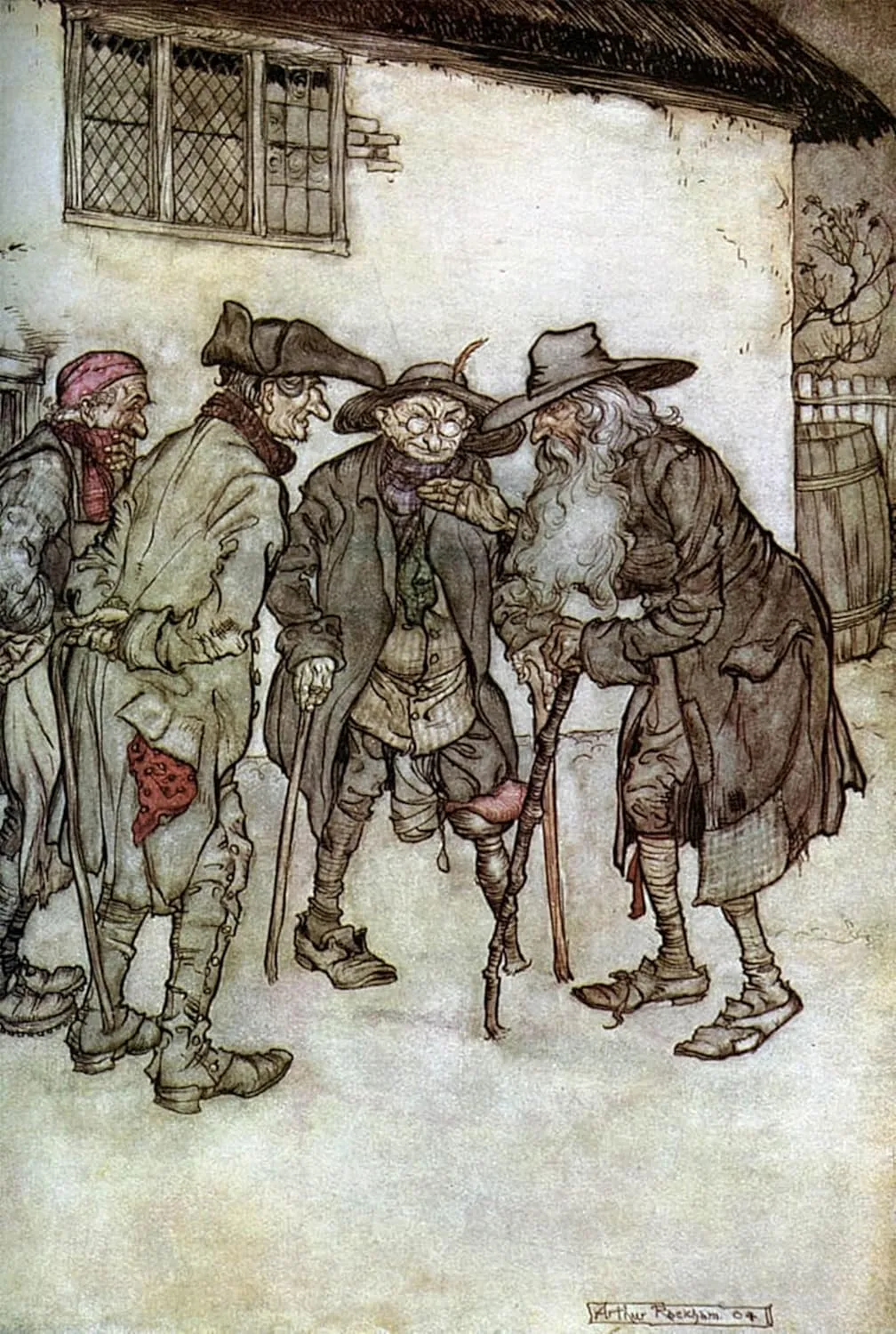iIIHARTII Print Artwork Painting Poster Wall Art Print Rip Van Winkle by Arthur Rackham Decor Poster for Home Decor 60x90cm