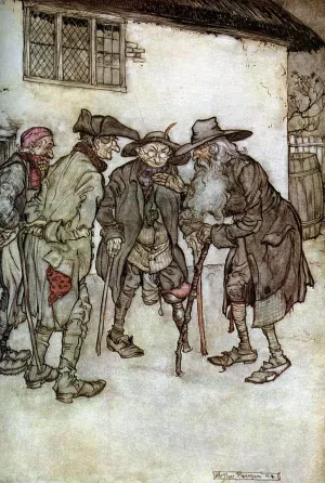 iIIHARTII Print Artwork Painting Poster Wall Art Print Rip Van Winkle by Arthur Rackham Decor Poster for Home Decor 60x90cm