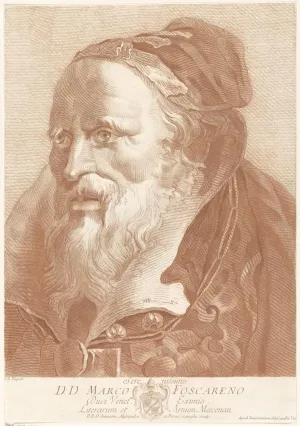 iiRTTFiRT Classic Canvas Prints Art Painting Portret Van Doge Marco Foscarini by Innocente Alessandri Vintage Print for Home Decor 60x90cm
