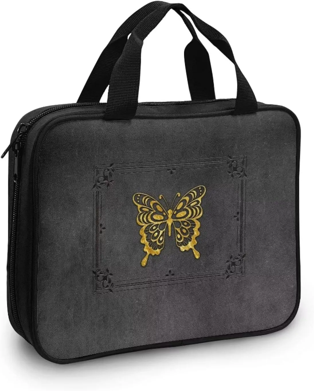 Imitation Leather Print Bible Case Bible Cover for Women Canvas Bible Carrying Case Built-in Pocket Handle Church Bag