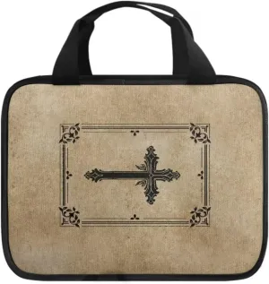 Imitation Leather Print Bible Case Bible Cover for Women Canvas Bible Carrying Case Built-in Pocket Handle Church Bag