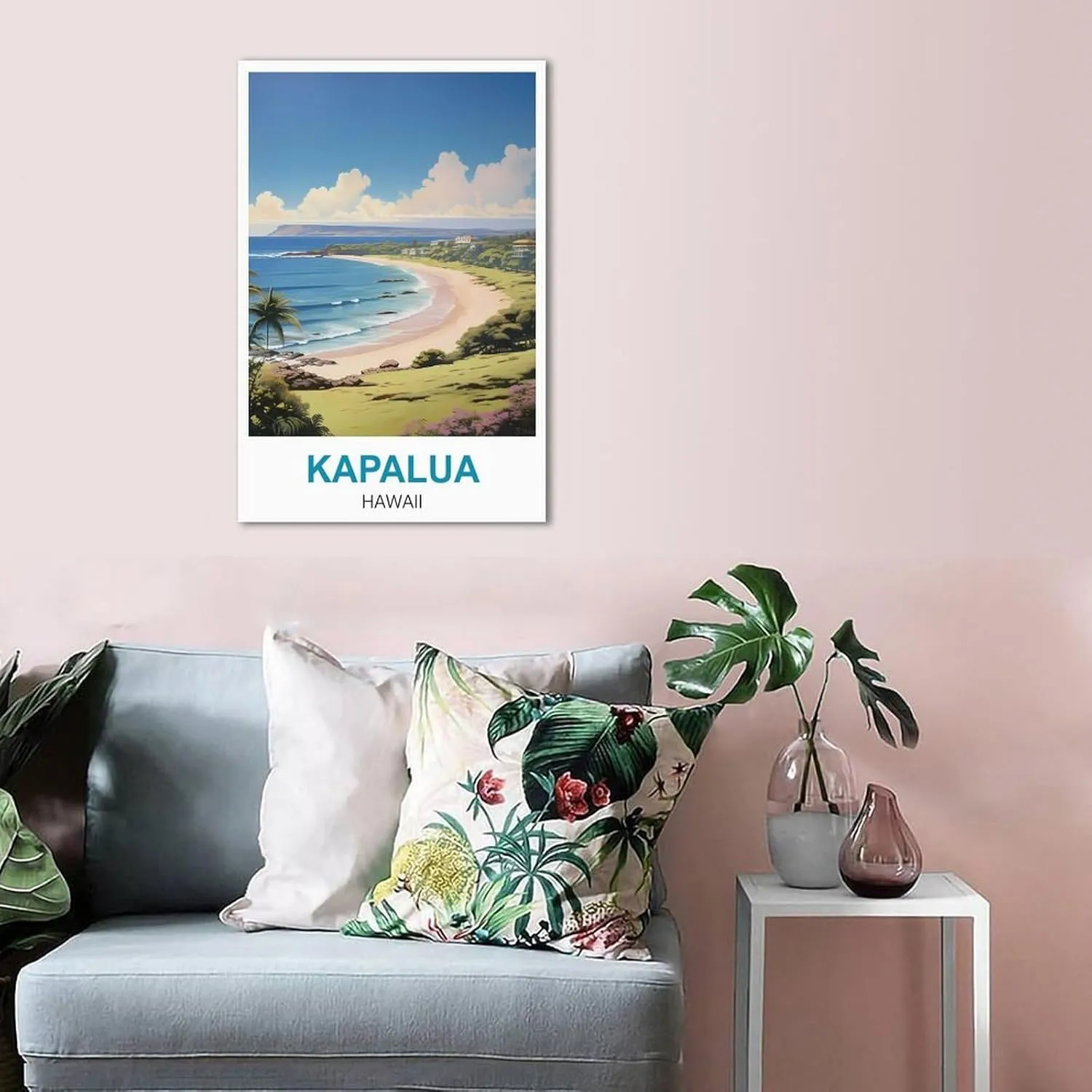 iPuzou Kapalua Hawaii Vintage Travel Posters 12x18inch(30x45cm) Canvas Painting Poster And Print Wall Art Picture for Living Room