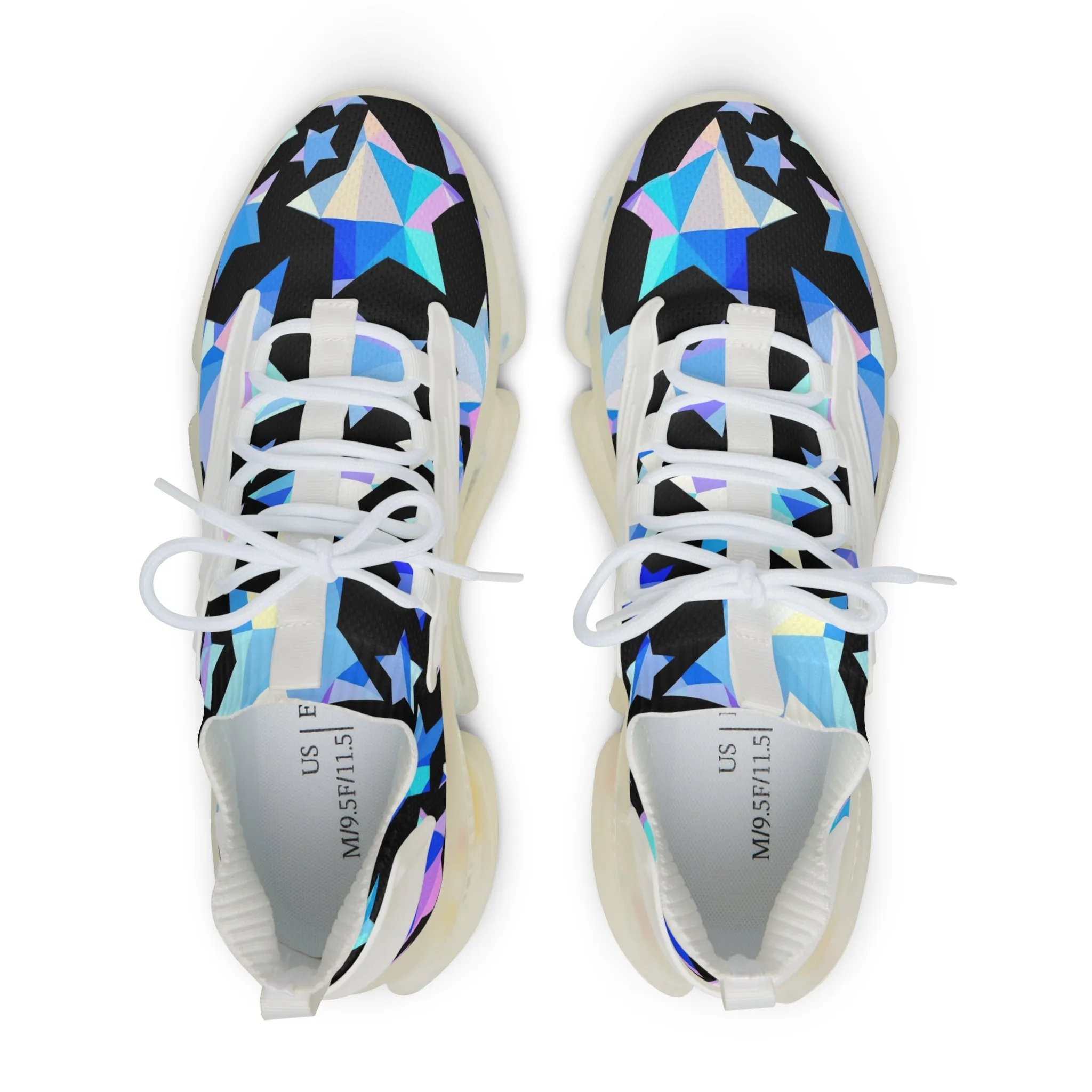 Iridescent Stars Men's Mesh Sneakers