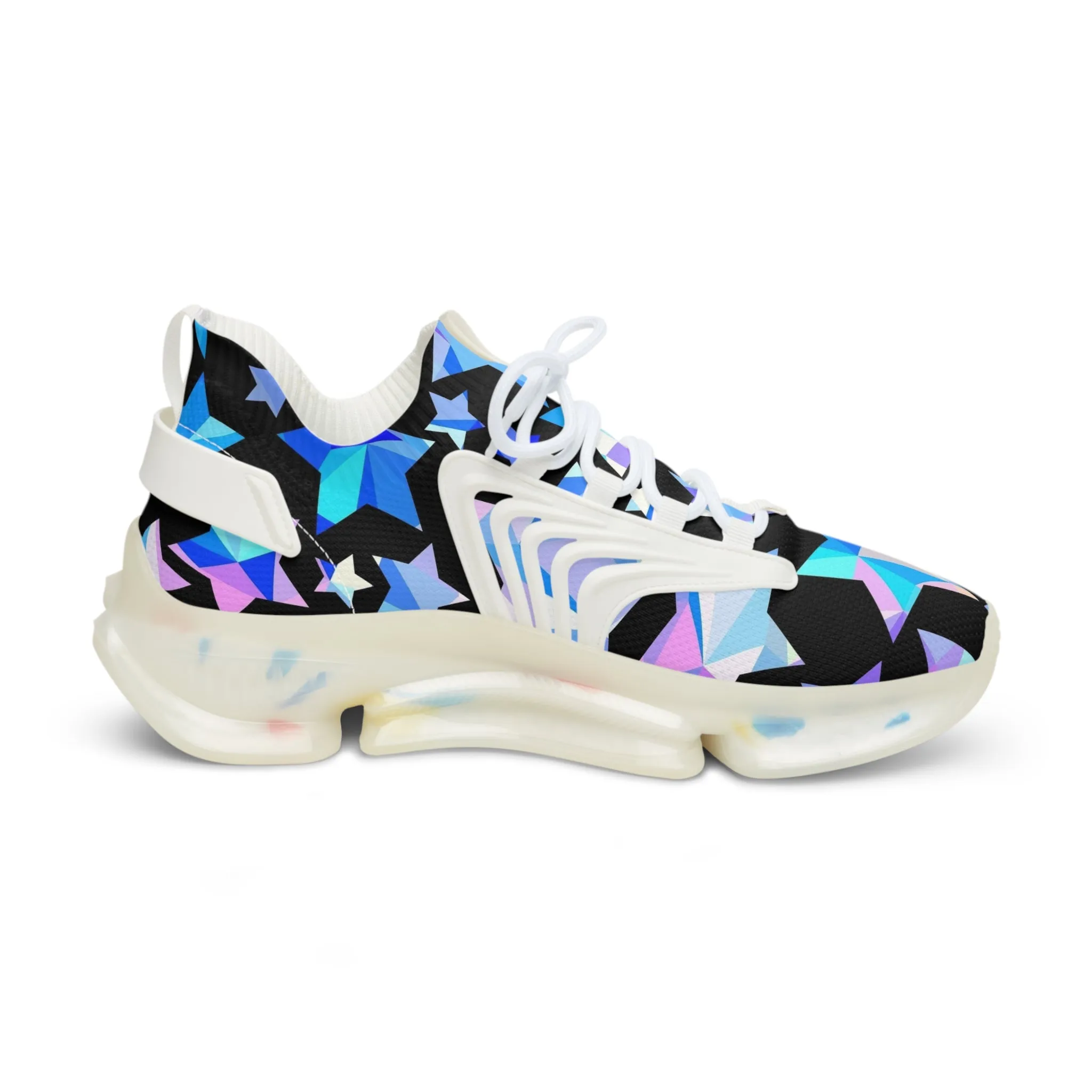 Iridescent Stars Men's Mesh Sneakers
