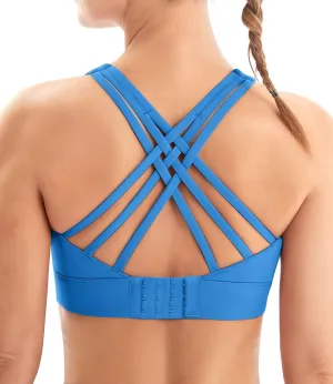 IUGA Sports Bras for Women High Support Large Bust High Impact Womens Sports Bras Strappy Padded Sports Bra