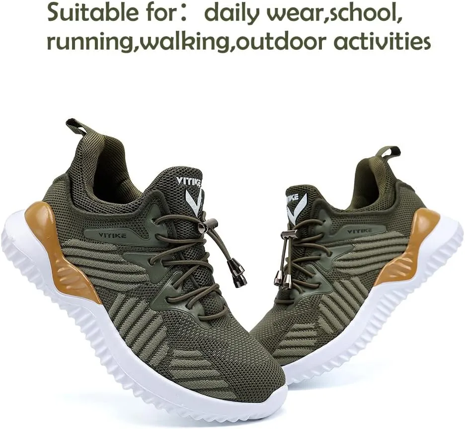 JMFCHI Boys Girls Kids' Sneakers Knitted Mesh Sports Shoes Breathable Lightweight Running Shoes for Kids Fashion Athletic Casual Shoes