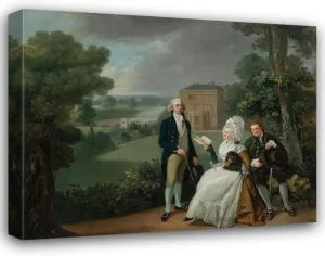 Johan Joseph Zoffany 34x28 Extra Large Gallery Wrapped Canvas Museum Art Print Titled: The Sayer Family of Richmond