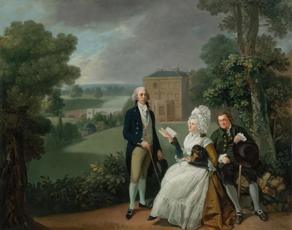 Johan Joseph Zoffany 34x28 Extra Large Gallery Wrapped Canvas Museum Art Print Titled: The Sayer Family of Richmond
