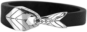 JOHN HARDY STERLING SILVER STATION MODERN CHAIN LEATHER BRACELET 148B